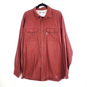 Columbia  Skid Trail Long Sleeve Shirt Vented 100% Heavy Cotton Mens Large Tall